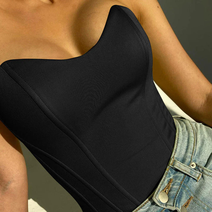 Elin – Strapless Korset Crop Top Dames