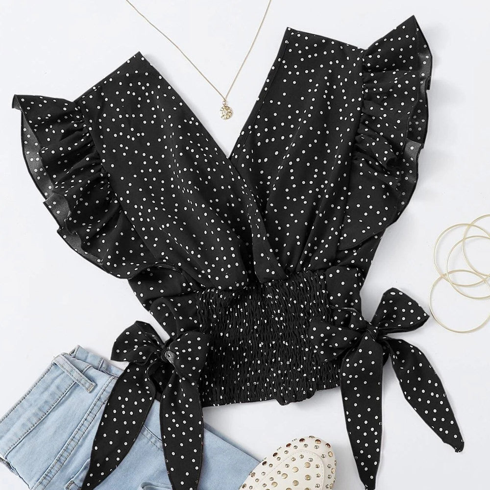 Zomerse V-hals blouse