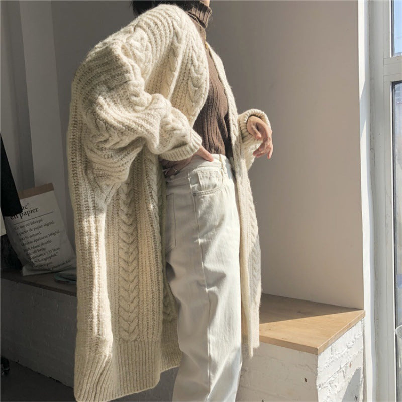 Lang gebreid vest