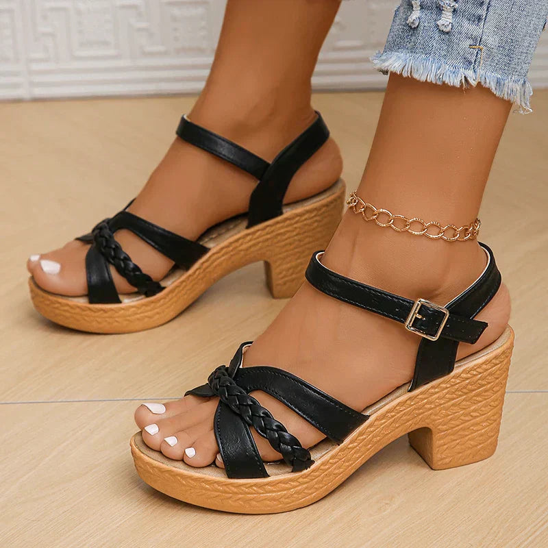 Vea - Elegante dames sandalen met brede hak
