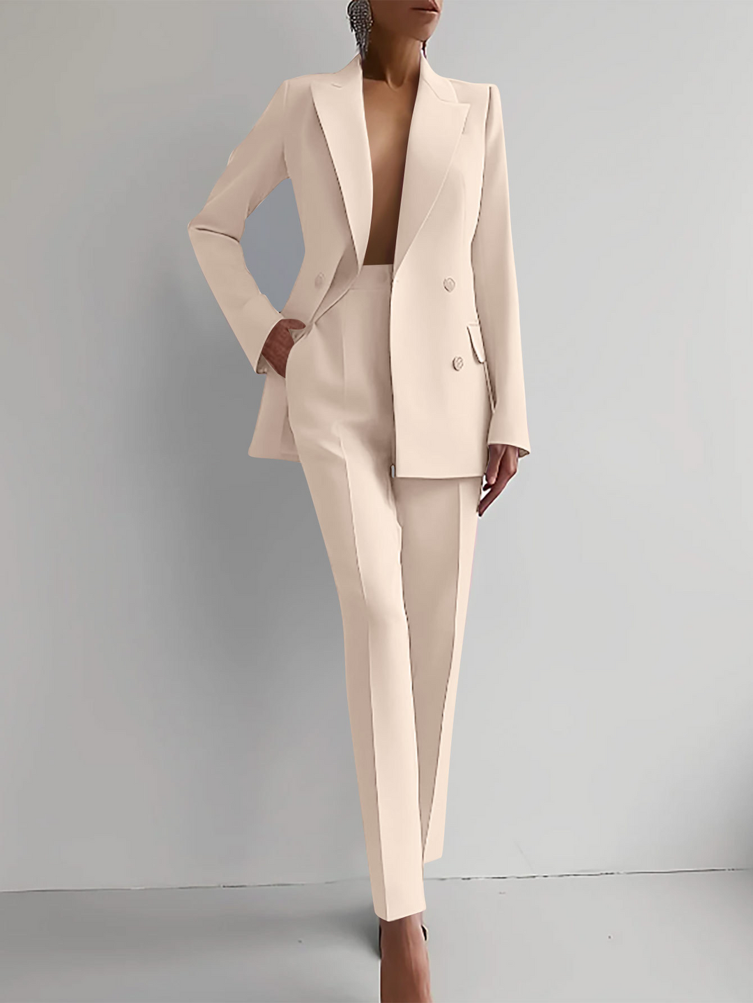 Elegant Tweedelig Blazerpak voor Vrouwen