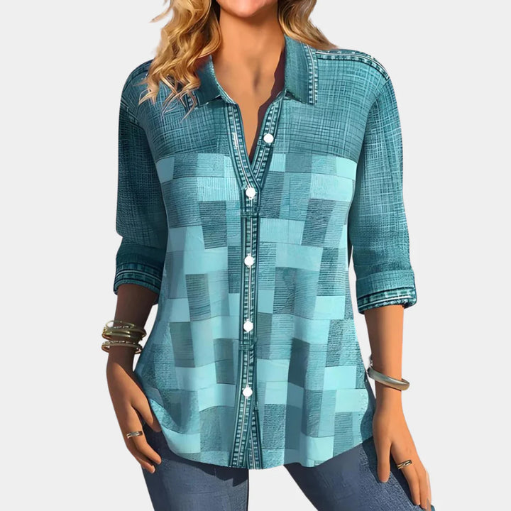 Check Blouse Dames