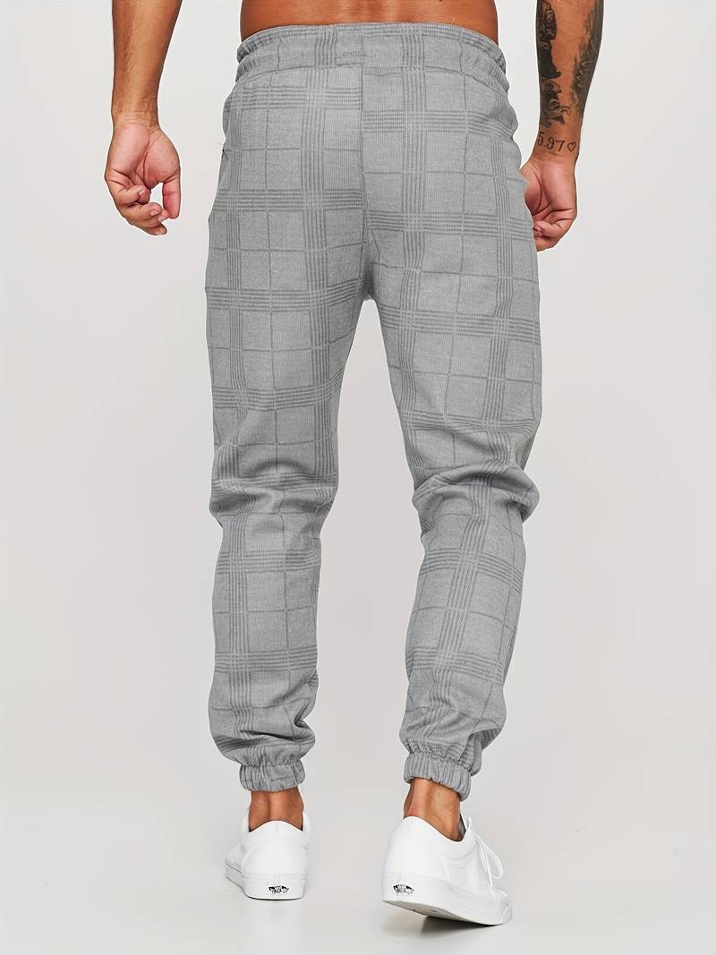 UrbanFit – Geruite Slim Fit Joggers voor Heren