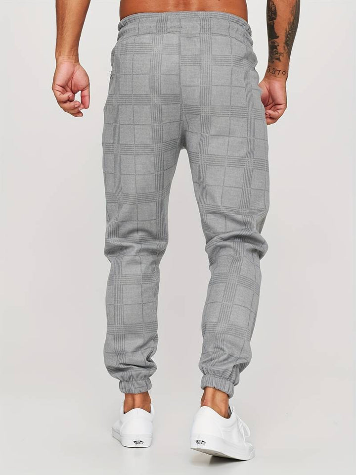UrbanFit – Geruite Slim Fit Joggers voor Heren