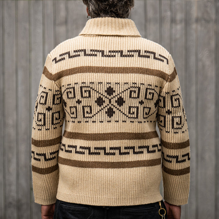 Andres – Vintage Jacquard Gebreide Herenvest met Rits